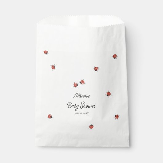 Ladybugs Baby shower Bedankzakje (Voorkant)