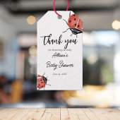 Ladybugs Baby shower Cadeaulabel
