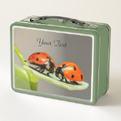 Ladybugs Beetles Metal Lunch Box (Achterkant)