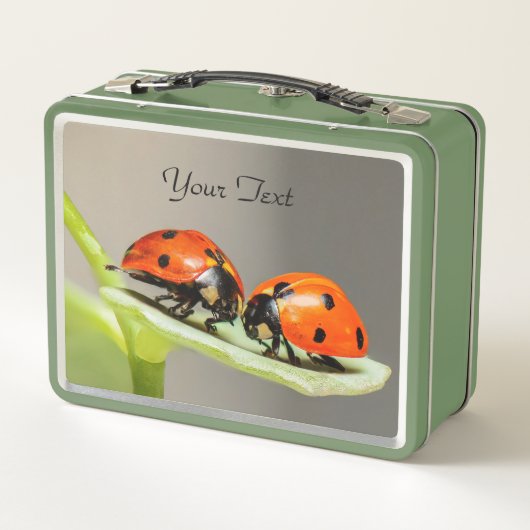 Ladybugs Beetles Metal Lunch Box (Achterkant)