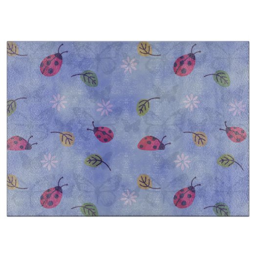 Ladybugs, bladeren en vlinders snijplank (Voorkant)