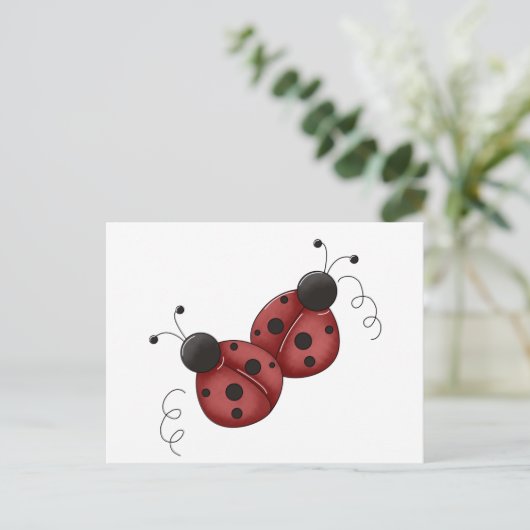 Ladybugs Briefkaart (Staand voorkant)