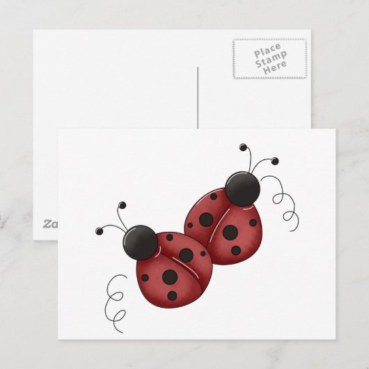 Ladybugs Briefkaart (Voorkant / Achterkant)