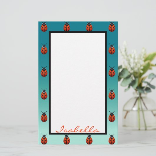 Ladybugs Briefpapier (Staand voorkant)