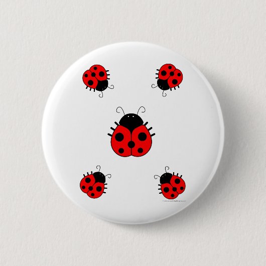 Ladybugs-Button Ronde Button 5,7 Cm (Voorkant)