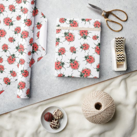Ladybugs Cadeaupapier (Crafts)