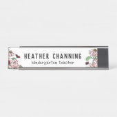 Ladybugs & Daisies Teacher Desk Bureau Naambordje (Voorkant)