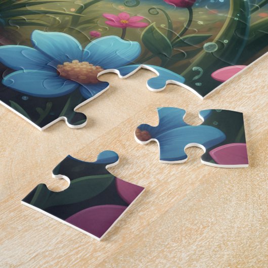 Ladybugs dancing on a Mushroom - Whimsical Legpuzzel (Zijkant)