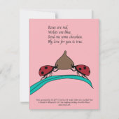 Ladybugs en chocolade AI-kaart Feestdagenkaart (Voorkant)