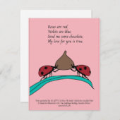 Ladybugs en chocolade AI-kaart Feestdagenkaart (Voorkant / Achterkant)