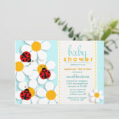 Ladybugs en Daisies Baby Shower-uitvindingen Kaart (Staand voorkant)