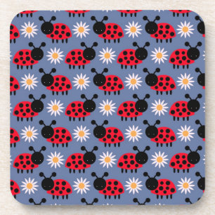 Ladybugs en Daisies Pattern Drankjes Onderzetter