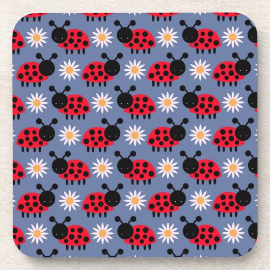 Ladybugs en Daisies Pattern Drankjes Onderzetter (Voorkant)