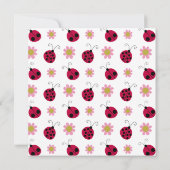 Ladybugs en Flowers Kaart (Achterkant)