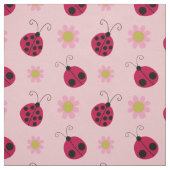 Ladybugs en Flowers Stof (Swatch)