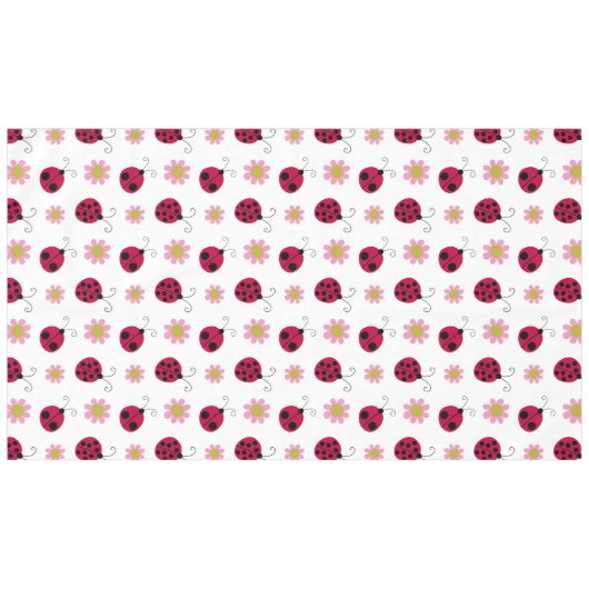 Ladybugs en Flowers Tafelkleed (Voorkant (Horizontaal))