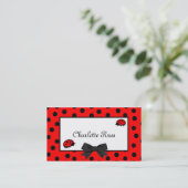 Ladybugs- en pokdots-kaart contactkaartje (Staand voorkant)