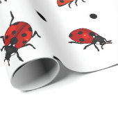 Ladybugs en Polka Dots Cute Ladybird Cadeaupapier (Rol Hoek)