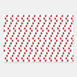 Ladybugs en Polka Dots Design Wrapping Paper Ze