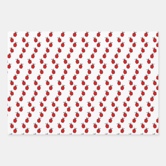 Ladybugs en Polka Dots Design Wrapping Paper Ze (Voorkant)
