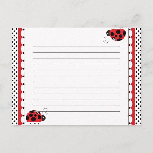 Ladybugs en Polka Dots Mam Advice Kaart (Achterkant)