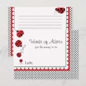 Ladybugs en Polka Dots Mam Advice Kaart (Voorkant / Achterkant)