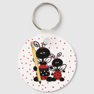 Ladybugs en Polka Dots Sleutelhanger leraar