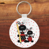 Ladybugs en Polka Dots Sleutelhanger leraar (Voorkant)