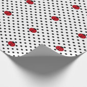 Ladybugs- en polkadots cadeaupapier (Hoek)