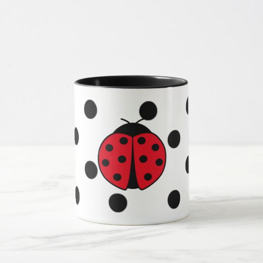 Ladybugs- en polkadots mok (Midden)