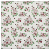 Ladybugs en roze Daisies Floral Pattern Stof (Swatch)