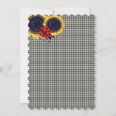 Ladybugs en zonnebloemen Het is een meisje Baby sh Kaart (Achterkant)