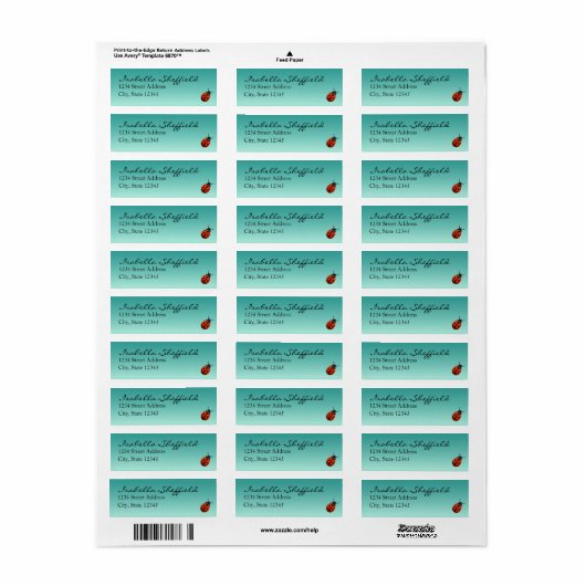 Ladybugs Etiket (Full Sheet)