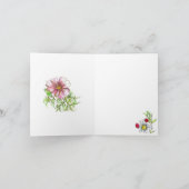 Ladybugs Flowers Domino Natuur Sketchbook Kaart (Binnen)
