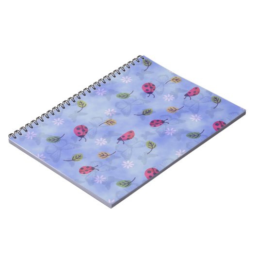 Ladybugs Flowers en Leaves Notitieboek (Linkerzijde)