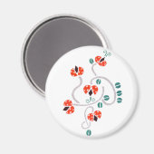 Ladybugs Flowers Magnet (Voorkant / Achterkant)