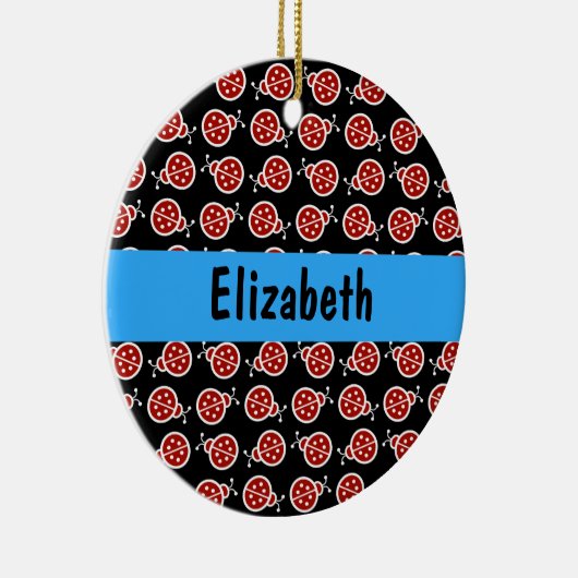 Ladybugs gepersonaliseerd Ornament (Rechts)