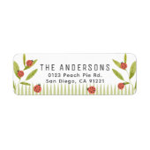 Ladybugs & Green Leaves Return Address Etiket (Voorkant)