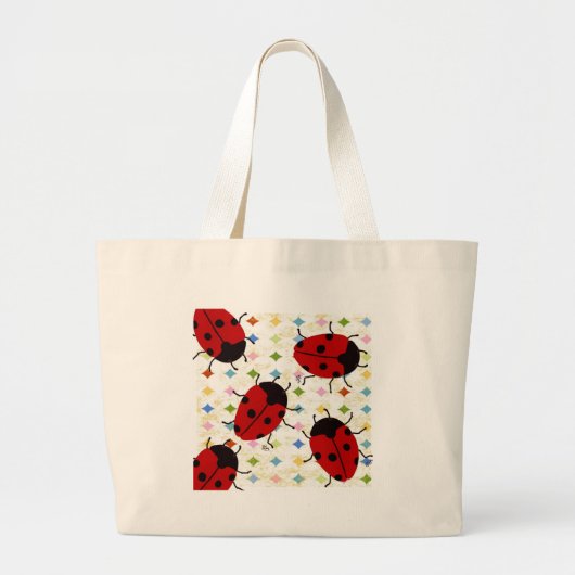 LADYBUGS GROTE TOTE BAG (Voorkant)