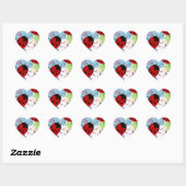 LADYBUGS HART STICKER (Vel)