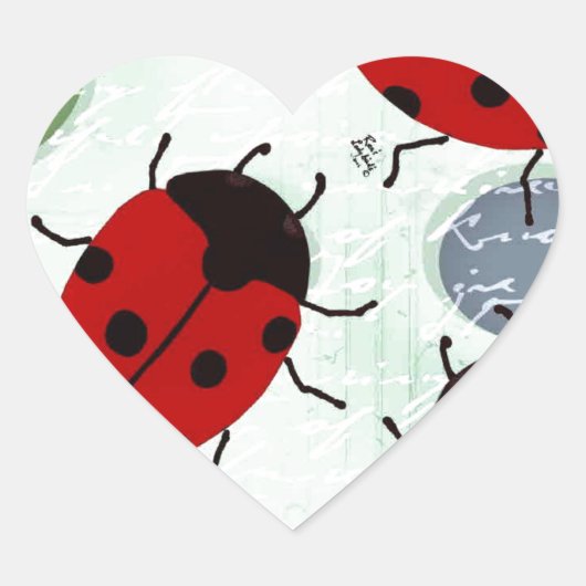 LADYBUGS HART STICKER (Voorkant)