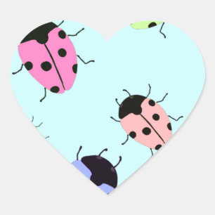 LADYBUGS HART STICKER