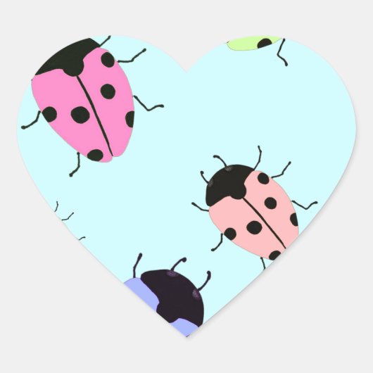 LADYBUGS HART STICKER (Voorkant)