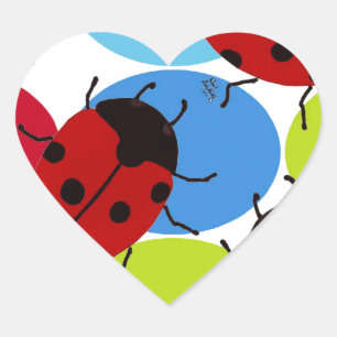 LADYBUGS HART STICKER