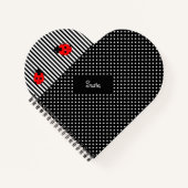 Ladybugs Heart Spiral Design Custom School Notitieboek (Voorkant)