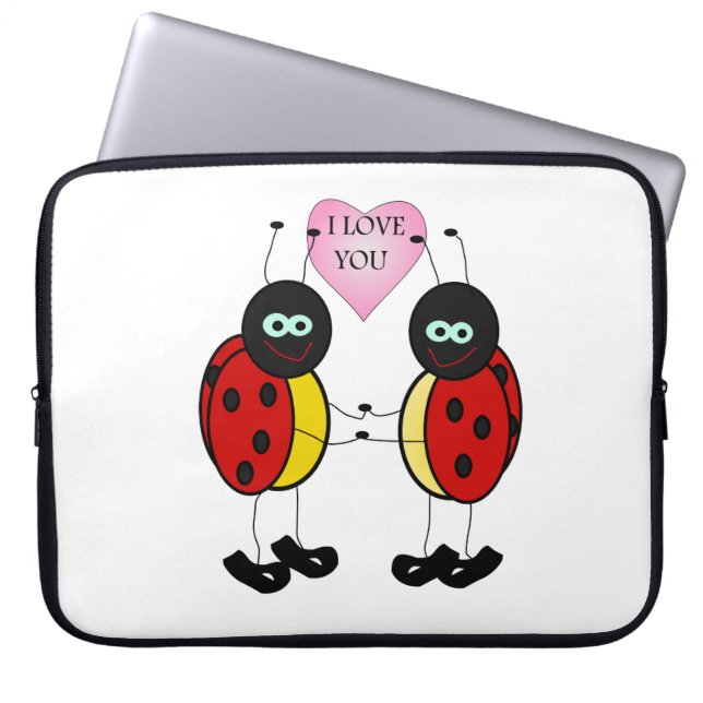 Ladybugs houden handen in elkaar laptop sleeve (Voorkant)