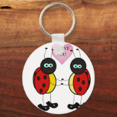 Ladybugs houden handen in elkaar sleutelhanger (Voorkant)