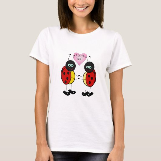 Ladybugs houden handen in elkaar t-shirt (Voorkant)
