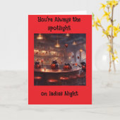 LadyBugs in a bar ladies night birthday Kaart (Gele Bloem)