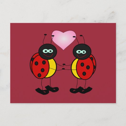 Ladybugs in Love Briefkaart (Voorkant)